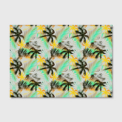 Холст прямоугольный Palm black yellow white, цвет: 3D-принт — фото 2