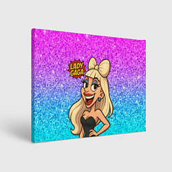 Холст прямоугольный Леди Гага мультяшная, цвет: 3D-принт