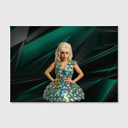 Холст прямоугольный Леди Гага в платье из дисков, цвет: 3D-принт — фото 2