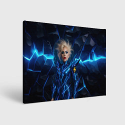 Холст прямоугольный Леди Гага женщина молния, цвет: 3D-принт
