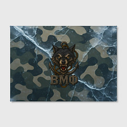 Холст прямоугольный ВМФ волк на камуфляже, цвет: 3D-принт — фото 2