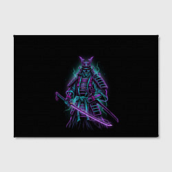 Холст прямоугольный Неоновый электросамурай, цвет: 3D-принт — фото 2