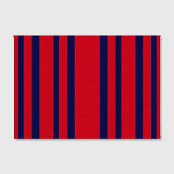 Холст прямоугольный Color black red stripes, цвет: 3D-принт — фото 2
