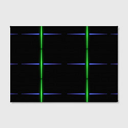 Холст прямоугольный Color black green purple stripes, цвет: 3D-принт — фото 2