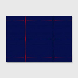 Холст прямоугольный Color blue red stripes, цвет: 3D-принт — фото 2