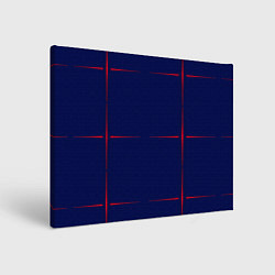 Холст прямоугольный Color blue red stripes, цвет: 3D-принт