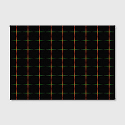 Холст прямоугольный Color black orange green crosses, цвет: 3D-принт — фото 2