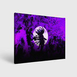 Холст прямоугольный Самурай при луне, цвет: 3D-принт