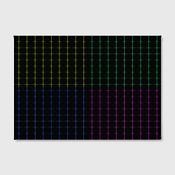 Холст прямоугольный Color black multicolored stripes, цвет: 3D-принт — фото 2