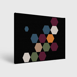 Холст прямоугольный Honeycombs autumn colors, цвет: 3D-принт