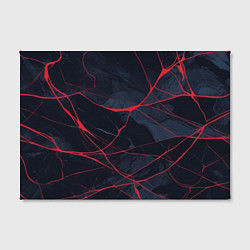 Холст прямоугольный Мраморные узоры из переплетений красных линий, цвет: 3D-принт — фото 2