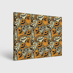 Холст прямоугольный Хэллоуин тыквы, цвет: 3D-принт