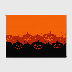 Холст прямоугольный Хэллоуин счастливые тыквы, цвет: 3D-принт — фото 2