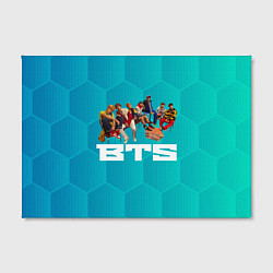 Холст прямоугольный BTS сидят на стульях, цвет: 3D-принт — фото 2