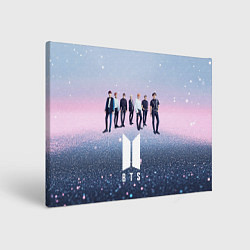 Холст прямоугольный BTS нежный блестящий фон, цвет: 3D-принт