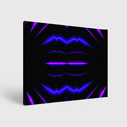 Холст прямоугольный Color multicoloured neon stripes, цвет: 3D-принт