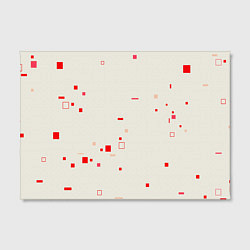 Холст прямоугольный Color white red shapes, цвет: 3D-принт — фото 2