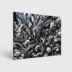 Холст прямоугольный Abstraction cyber pattern - ai art fantasy, цвет: 3D-принт