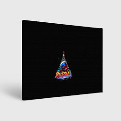 Холст прямоугольный Ёлка компания, цвет: 3D-принт