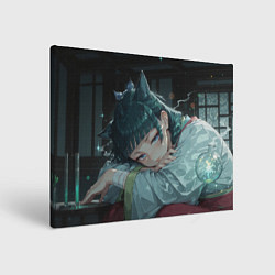 Холст прямоугольный Маомао с кошачьими ушками, цвет: 3D-принт