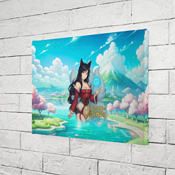 Холст прямоугольный Ahri League of Legends, цвет: 3D-принт — фото 2