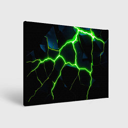 Холст прямоугольный Green split, цвет: 3D-принт