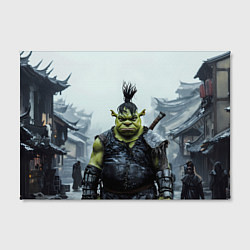 Холст прямоугольный Шрек панк в доспехах, цвет: 3D-принт — фото 2