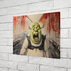 Холст прямоугольный Шрек в панике, цвет: 3D-принт — фото 2