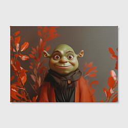 Холст прямоугольный Шрек и оранжевые листья, цвет: 3D-принт — фото 2
