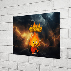 Холст прямоугольный Огонь гитарист, цвет: 3D-принт — фото 2