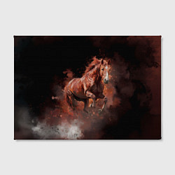 Холст прямоугольный Коричневая лошадь в прыжке, цвет: 3D-принт — фото 2