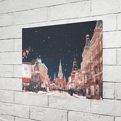Холст прямоугольный Праздничная ночь в Москве, цвет: 3D-принт — фото 2