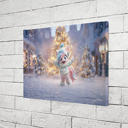 Холст прямоугольный Маленькая лошадка встречает Новый год, цвет: 3D-принт — фото 2