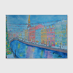 Холст прямоугольный Новогодний рисованный Санкт-Петербург, цвет: 3D-принт — фото 2