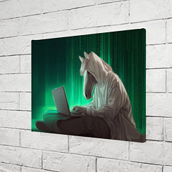 Холст прямоугольный Хакер лошадь, цвет: 3D-принт — фото 2