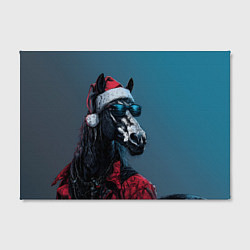 Холст прямоугольный Лошадь в новогоднем стиле, цвет: 3D-принт — фото 2