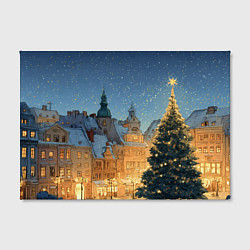 Холст прямоугольный Новый год в старом городе, цвет: 3D-принт — фото 2