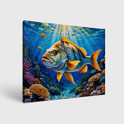 Холст прямоугольный Подводная симфония, цвет: 3D-принт