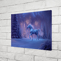 Холст прямоугольный Лошадь и новогодний салют, цвет: 3D-принт — фото 2