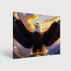 Холст прямоугольный Белоголовый орлан владыка небес, цвет: 3D-принт