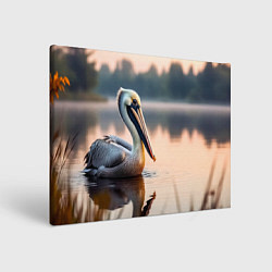 Картина прямоугольная Пеликан на рассвете