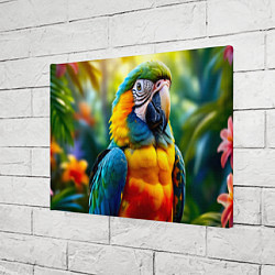 Холст прямоугольный Сине-жёлтый ара, цвет: 3D-принт — фото 2