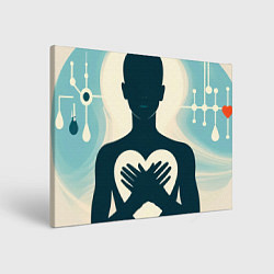 Холст прямоугольный Сердце донора, цвет: 3D-принт
