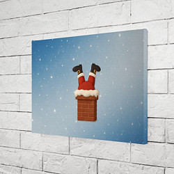Холст прямоугольный Санта торчит из трубы, цвет: 3D-принт — фото 2