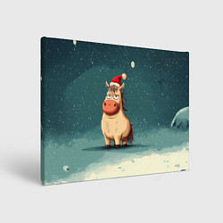 Холст прямоугольный Забавная мем - лошадка, цвет: 3D-принт