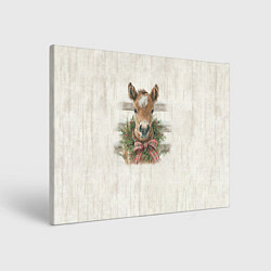 Картина прямоугольная Жеребёнок и новый год