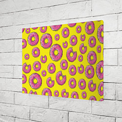 Холст прямоугольный Пончики Гомера, цвет: 3D-принт — фото 2