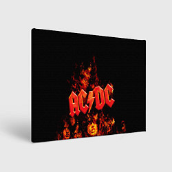 Холст прямоугольный AC/DC Flame, цвет: 3D-принт