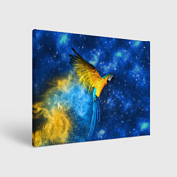 Холст прямоугольный Космический попугай, цвет: 3D-принт