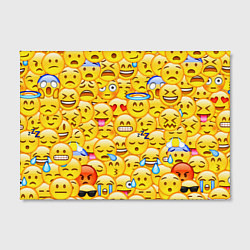 Холст прямоугольный Emoji, цвет: 3D-принт — фото 2